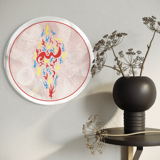 Fire Elements - Sacred Red, Alchemical Silver Mirror