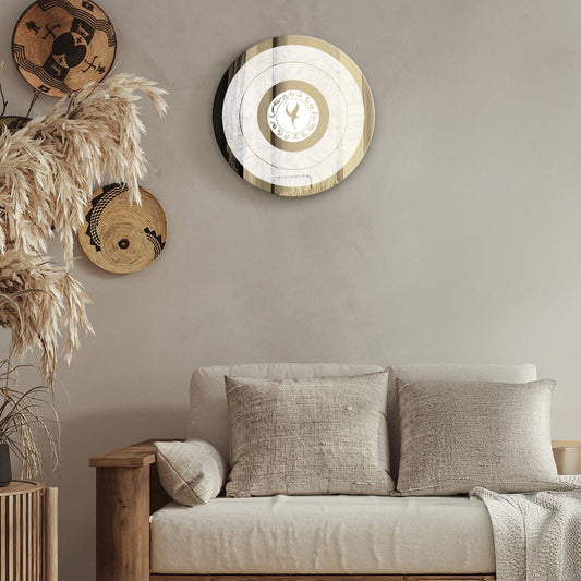 Enlightment In White, Reverse Alchemical Gold Mirror