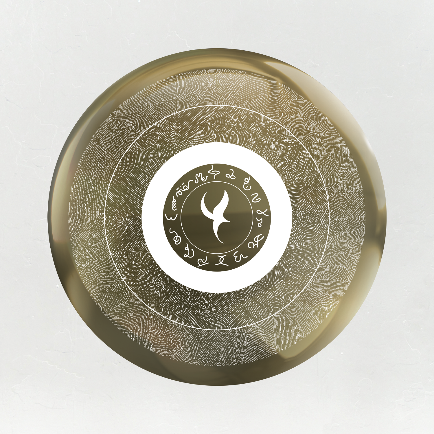 Enlightment In White, Alchemical Gold Mirror