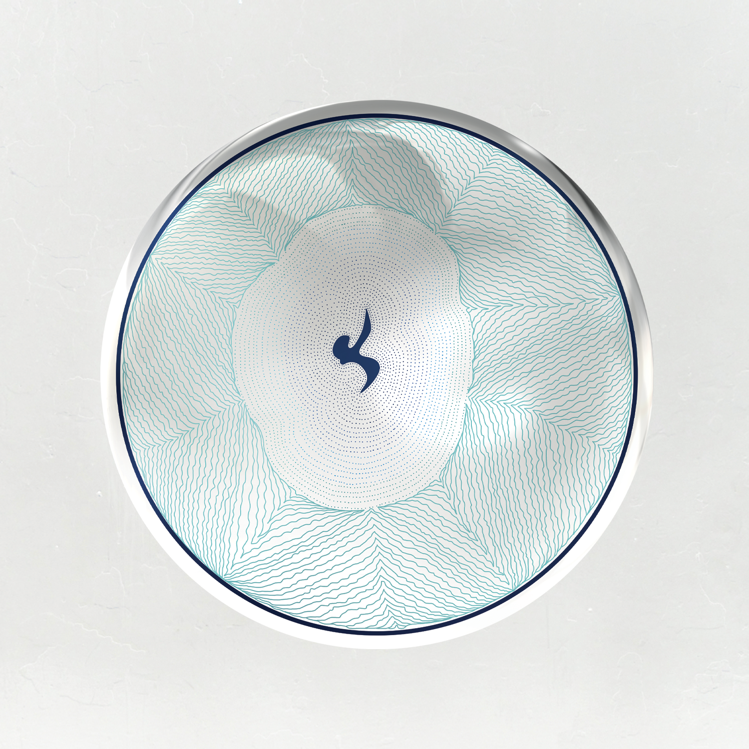 Water Elements - Deep Blue, Alchemical Silver Mirror