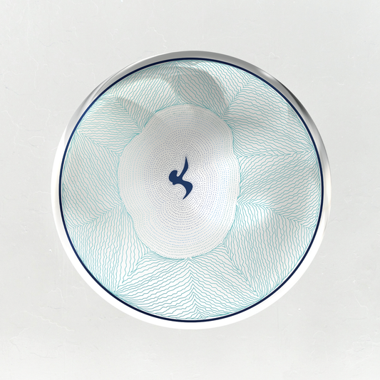 Water Elements - Deep Blue, Alchemical Silver Mirror